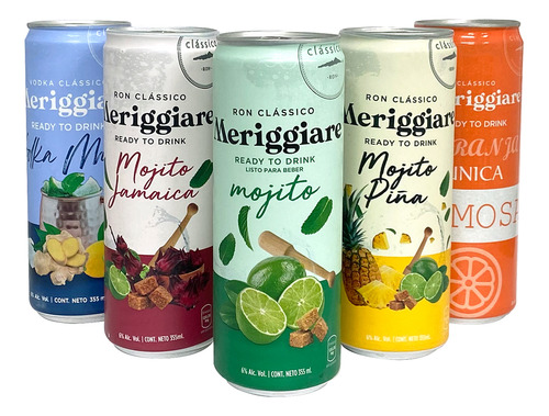 Five Pack Meriggiare Ready To Drink Mix 355 Ml