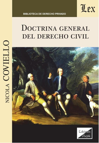 Doctrina General Del Derecho Civil, De Nicola Coviello