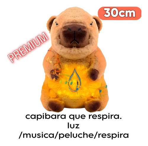 Peluche Capibara Que Respira + Peluche Capibara Con Manta Marrón Claro