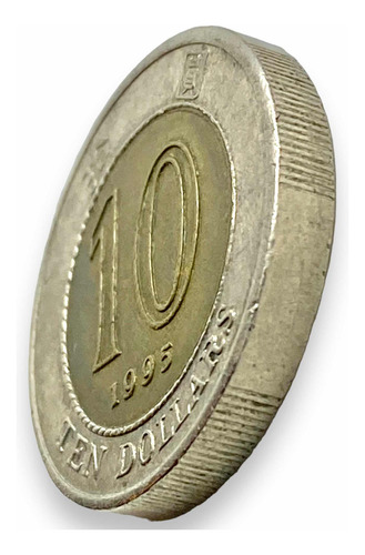 Wow Moneda De Hong Kong De 10 Dólares Bimetalica 1995 (Usado)