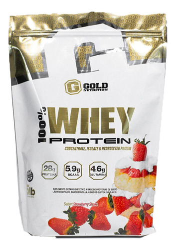 Gold Nutrition 100% Whey Protein 5lbs Bcaa 0% Grasa
