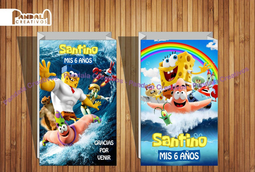 Bolsitas Para Sorpresitas Bob Esponja X10 Unid