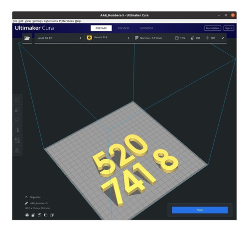 Número 520 741 8 Grabovoi Dinheiro Inesperado Impressão 3d