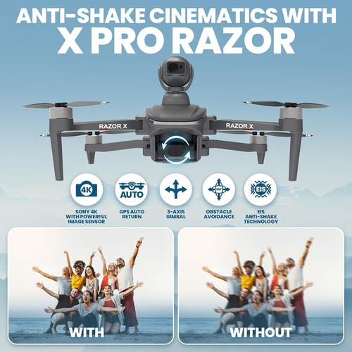 Razor X Pro Falcon 4k Drone Con Cámara Para Adultos 3 Ejes