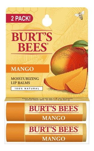 Balsamo Labial Burt.s Bees Hidratante Natural Mango Con Cera