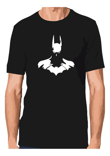 Polera Batman Silueta  / Adulto Y Niño / 100% Editable  