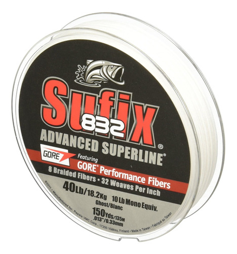 Sufix 832 Advanced Superline Cuerda Pescar Trenzada 150