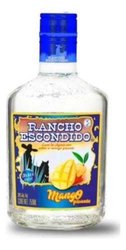 Pack De 12 Licor De Agave Rancho Escondido Mango Pican 750 M