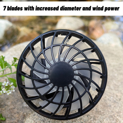 Ventilador U Burrow De Energía Solar Con Batería Recargable