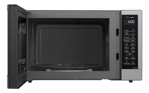 Microondas Panasonic 1.1 Pies Grill 2en1 Plata Nn-gt67ksrph
