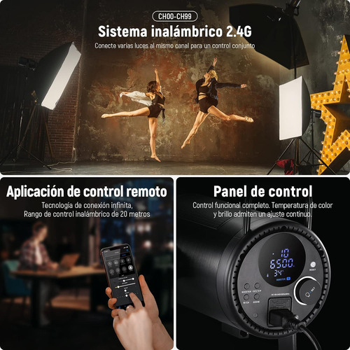 Neewer Cb200b 210w Luz De Video Led Con Control Por App Cob