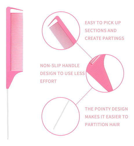 Set De Cepillos Ureelin Detangling Con Brocha Teasing & Edge