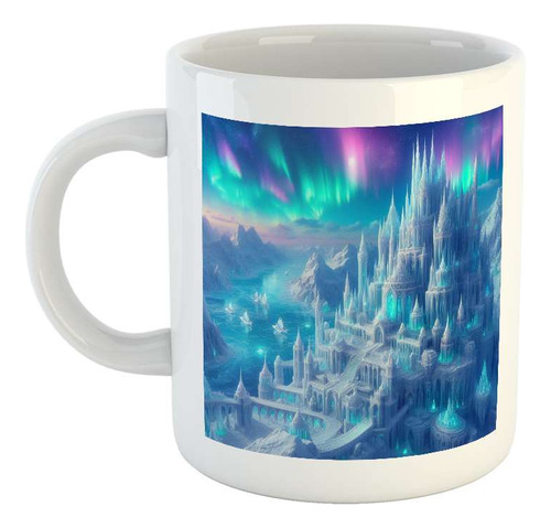 Taza Ceramica Castillos De Cristal Aurora Boreal Reino