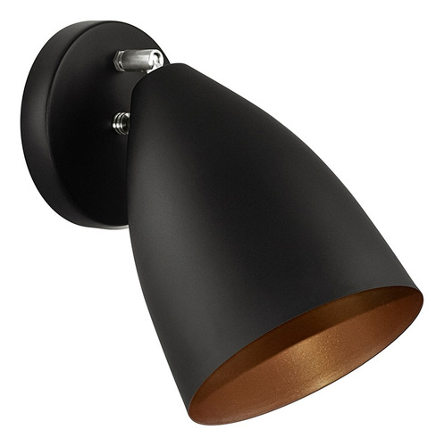 Arandela Articulada Retro Vegas Gourmet Aluminio Preto/cobre Estrutura Preto