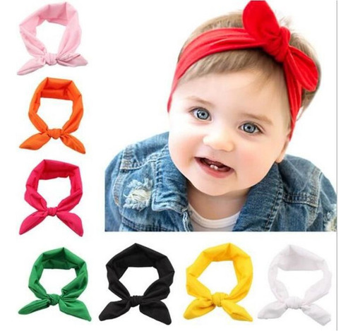 12 Diademas Elásticas Para Bebés Y Niñas