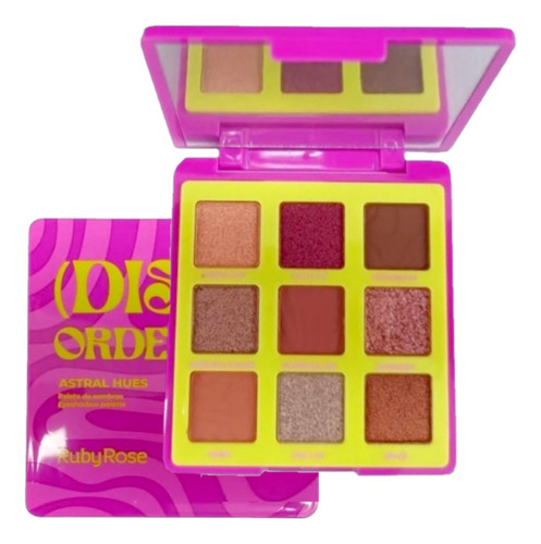 6 Paleta De Sombras Disorder F2600 Ruby Rose Atacado Sj