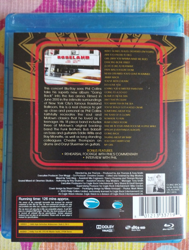Blue-ray Phil Collins Going Back V (Usado)
