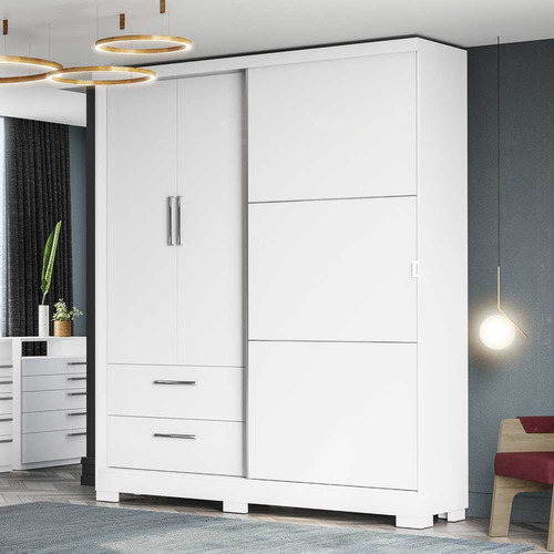 Guarda Roupa 3 Portas E 2 Gavetas C533 Kappesberg - Branco
