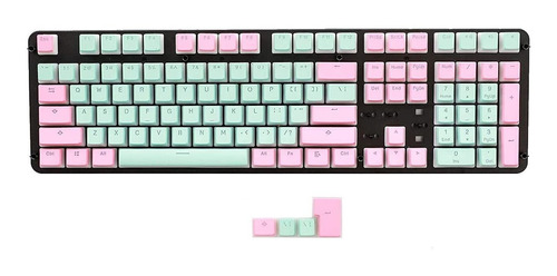  Doble Pudin De Tiro Pbt Keycaps Conjunto De Claves Par...