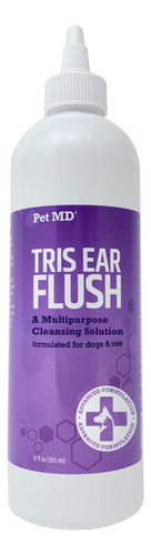 Pet Md Veterinary Tris Flush - Limpiador De Orejas De Gato Y