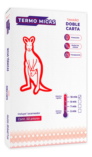 Mica Termica 10Ml Tamaño Doble Carta (30.5 X 45.7cm ) 50 Piezas, Hojas Para Enmicar, Laminado Térmico