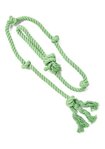 Tumbo Tough Tug Rope Dog Toy - (verde 5 Ft Long Strong And D