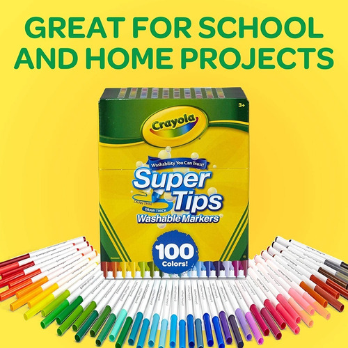 Imagen 4 de 7 de 100 Marcadores Crayola Super Tips Washable Lavables