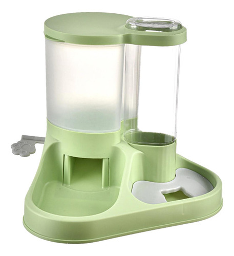 Juego De Dispensador De Agua Y Comida Para Mascotas, Verde