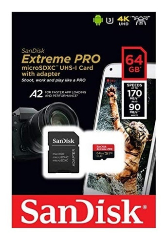 Cartão De Memória Sandisk Extreme Pro 64gb Original Na Caixa