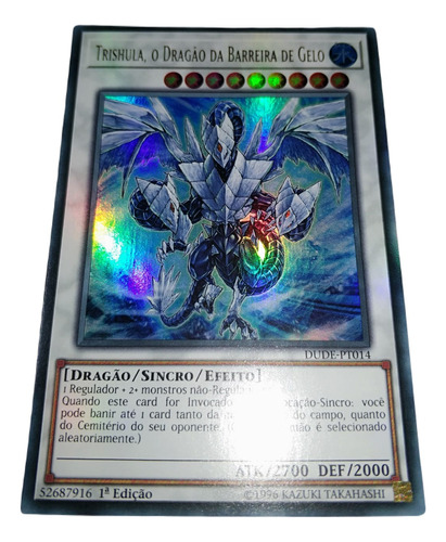 Yugioh - Trishula Dragon Of The Ice Barrier Ultra Em Portugu