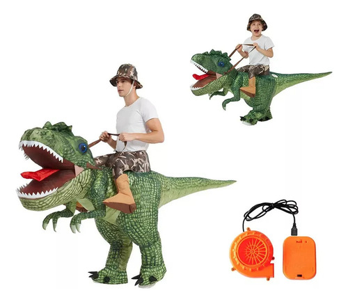 Disfraz De Dinosaurio Inflable Divertido De Mgg Para Niño Y