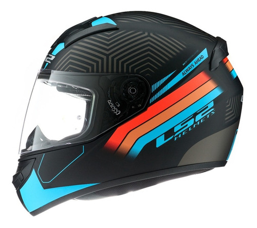 Imagen 3 de 8 de Casco Moto Integral Ls2 352 Zen Negro Azul Mate