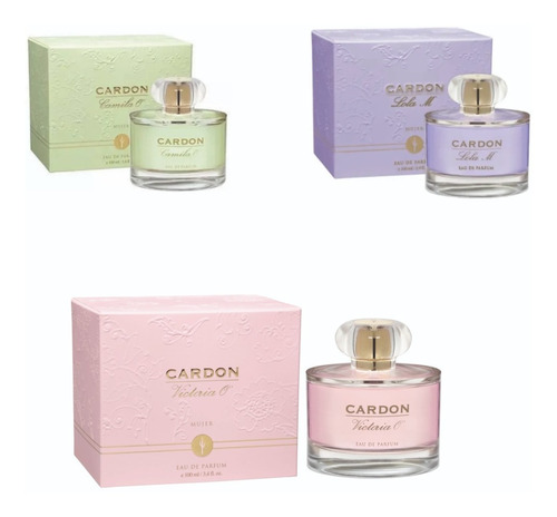 Combo X3 Perfumes Cardon Mujer Victoria O +lola´m + Camila O