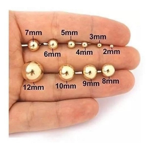 Imagem 5 de 6 de Brinco Bola / Bolinha 9mm Em Ouro 18k 750 Com Garantia