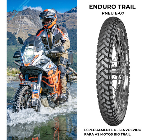 Pneu Dianteiro Mitas E-07 Enduro Trail 90/90-21 54h Misto