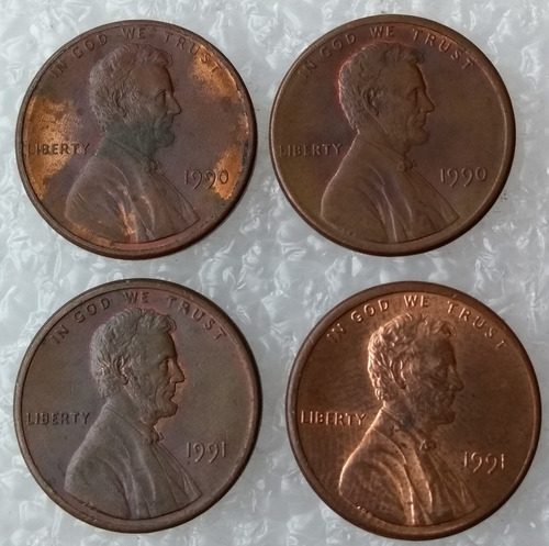Lote De Monedas 1 Centavo Peniques Estados Unidos Años 90