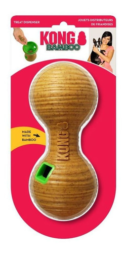 Kong Bamboo Dumbbell Juguete Perro Dispensador Alimento-