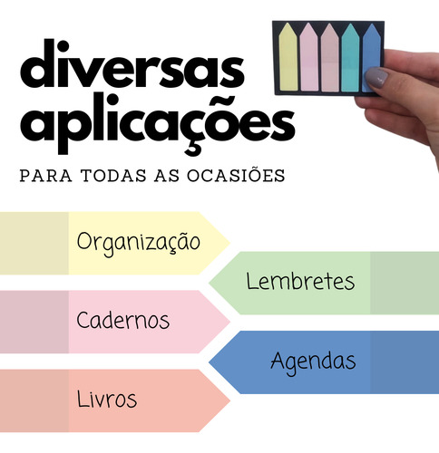 1000 Bloco Adesivo Tons Pastéis Post Lembrete It