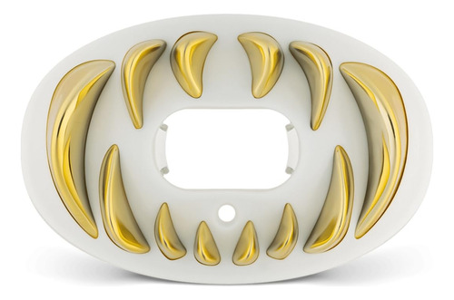 Battle Oxygen Protector Bucal Cromado 3d, Blanco/dorado, Una