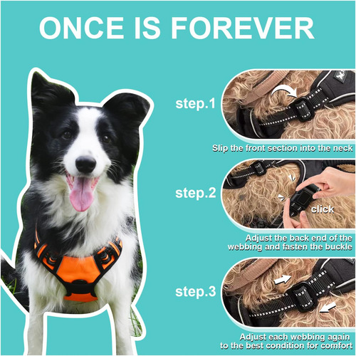 Arnés Para Perros Grandes, Sin Tirones, Ajustable, Suave, Al