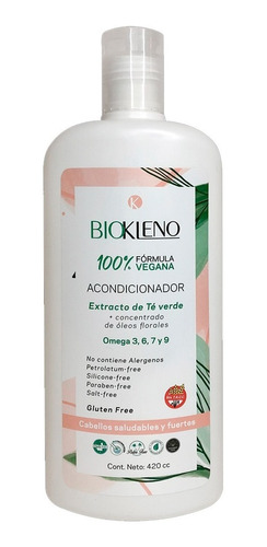 Acondicionador Vegano Bio Kleno Te Verde Sin Tacc X 420