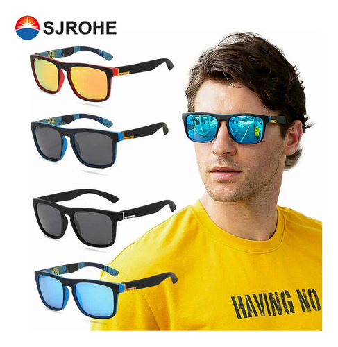 Sjrohe 4pzs lentes hombre lentes de sol,lentes de sol mujer,gafas deportivas hombre y mujer,lentes de seguridad,lentes de sol hombre,lentes de sol caballero,lentes sol mujer,lentes sol hombre