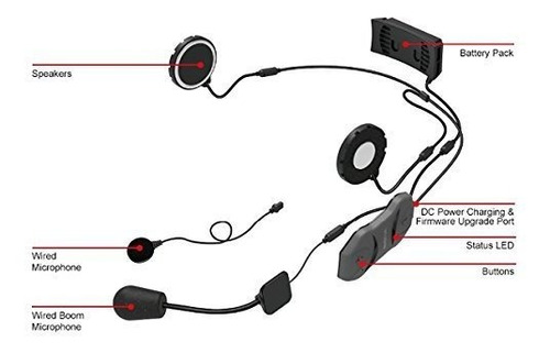 Imagen 6 de 6 de Sistema Comunicacion Bluetooth 10r Para Motocicleta Bajo