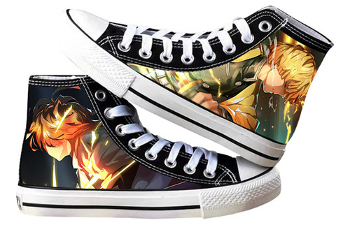 Zapatos De Lona Demon Slayer, Zapatos De Patineta Moda Anime