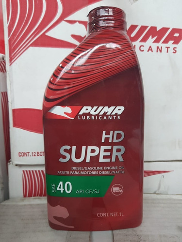 Aceite Puma Hd Super Sae 40 X 1 Litros