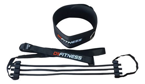 Kit Cinto De Tração E Elásticos Auxiliares Flexão Pull Up