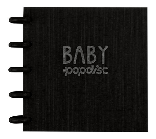 Caderno Baby Grande Sem Pauta All Black 80g/m2- Pop Disc Cor Preto
