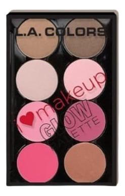 Paleta Rubor Iluminador I Heart Makeup. L A Colors