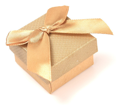 Imagen 3 de 7 de Caja Estuche Para Anillo 4x4cm Lisas Moño Docena Por Mayor