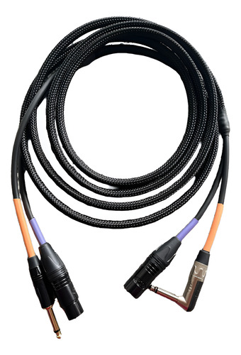 Cabo Duplo Instrumento + Fone 5m Com Malha Náutica Som Dtl